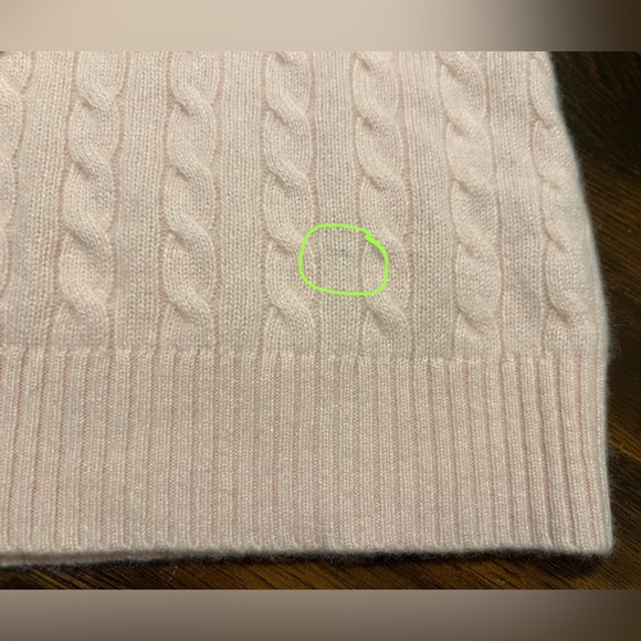 Lands End 100% Cashmere Turtleneck Cable Knit Sweater Womens Plus 2X Luxury Pink - Picture 10 of 11